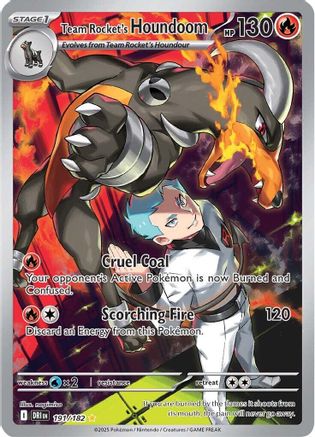 Team Rocket's Houndoom - 191/182 (191) Illustration Rare Holofoil