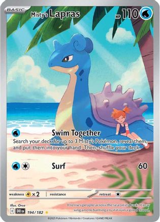 Misty's Lapras - 194/182 (194) Illustration Rare Holofoil