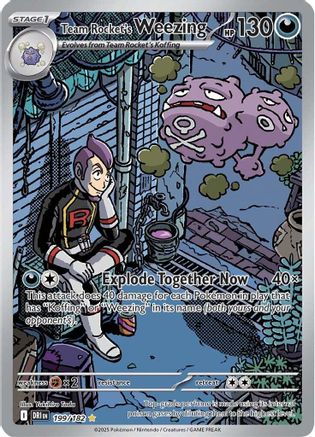 Team Rocket's Weezing - 199/182 (199) Illustration Rare Holofoil