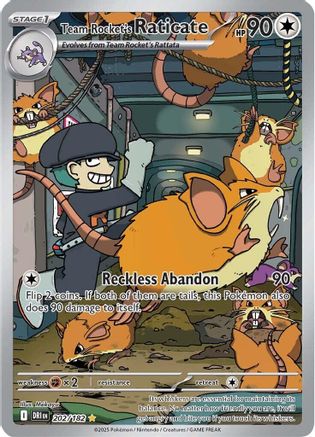 Team Rocket's Raticate - 202/182 (202) Illustration Rare Holofoil