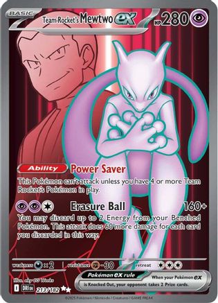 Team Rocket's Mewtwo ex - 213/182 (213) Ultra Rare Holofoil
