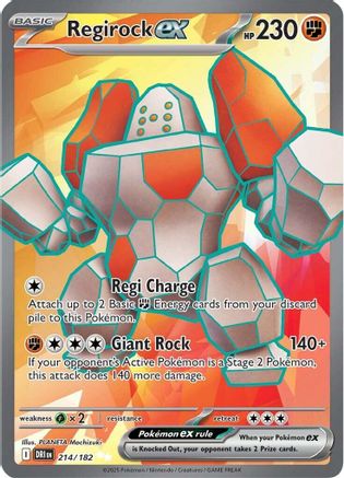 Regirock ex - 214/182 (214) Ultra Rare Holofoil