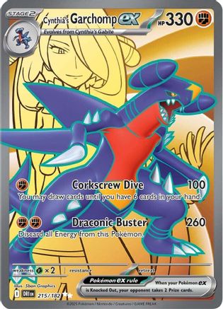Cynthia's Garchomp ex - 215/182 (215) Ultra Rare Holofoil