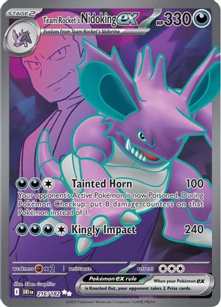 Team Rocket's Nidoking ex - 216/182 (216) Ultra Rare Holofoil
