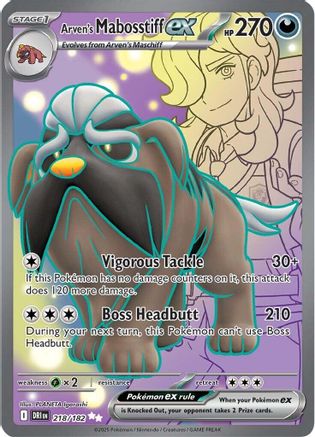 Arven's Mabosstiff ex - 218/182 (218) Ultra Rare Holofoil