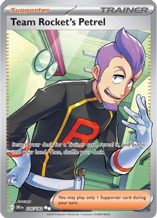 Team Rocket's Petrel - 226/182 (226) Ultra Rare Holofoil