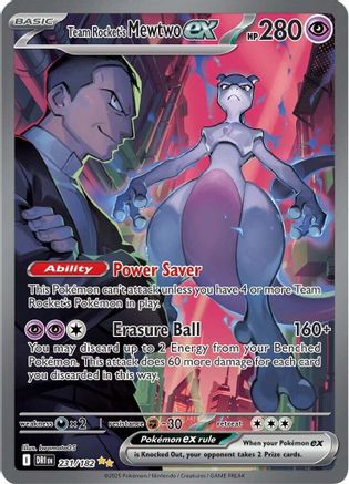 Team Rocket's Mewtwo ex - 231/182 (231) Special Illustration Rare Holofoil