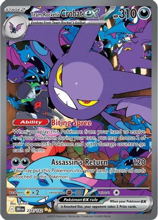Team Rocket's Crobat ex - 234/182 (234) Special Illustration Rare Holofoil