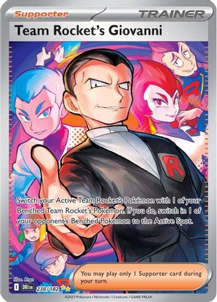 Team Rocket's Giovanni - 238/182 (238) Special Illustration Rare Holofoil
