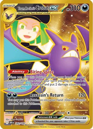 Team Rocket's Crobat ex - 242/182 (242) Hyper Rare Holofoil