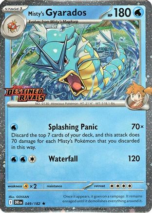 Misty's Gyarados (Destined Rivals Stamp) (49) Rare Holofoil