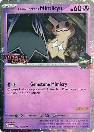 Team Rocket's Mimikyu (Prerelease) [Staff] (87) Uncommon Holofoil
