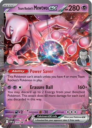 Team Rocket's Mewtwo ex (205) Promo Holofoil