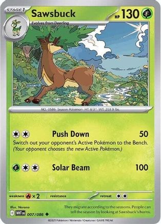 Sawsbuck (7) Uncommon Reverse Holofoil