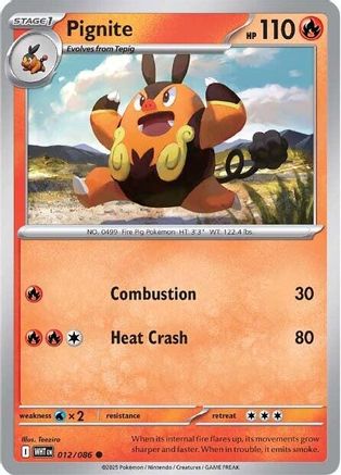 Pignite (12) Common Reverse Holofoil