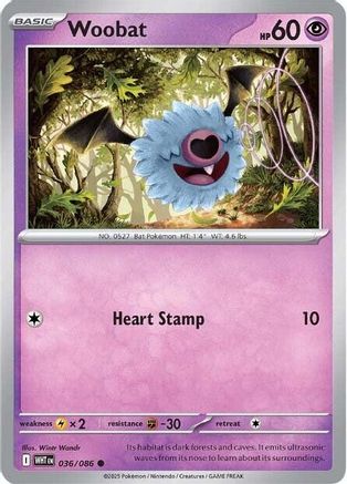Woobat (36) Common Reverse Holofoil