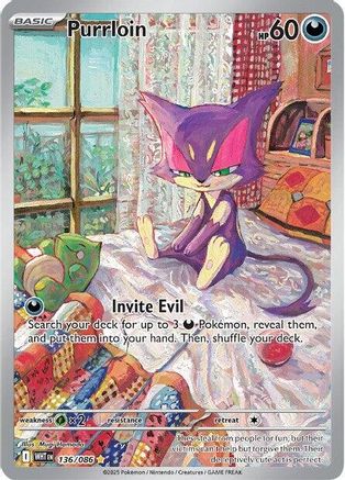 Purrloin - 136/086 (136) Illustration Rare Holofoil