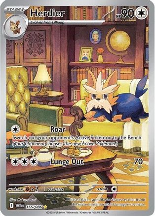 Herdier - 155/086 (155) Illustration Rare Holofoil
