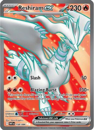 Reshiram ex - 158/086 (158) Ultra Rare Holofoil