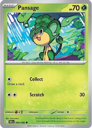 Pansage (4) Common Reverse Holofoil