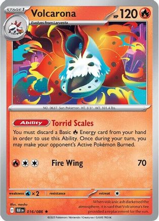 Volcarona (16) Rare Reverse Holofoil