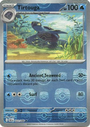 Tirtouga (Master Ball Pattern) (22) Uncommon Holofoil