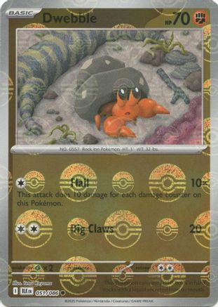 Dwebble (Poke Ball Pattern) (51) Common Holofoil