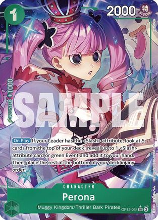 Perona (Alternate Art) (OP12-034) - Legacy of the Master Foil (Cabinet-NM)