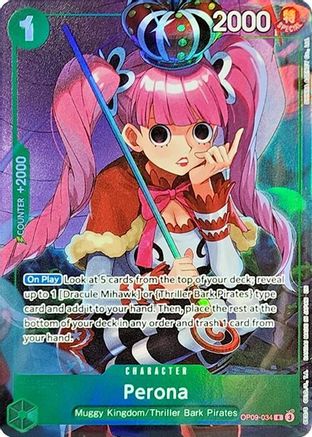 Perona (Illustration Box Vol.4) (OP09-034) - One Piece Promotion Cards Foil