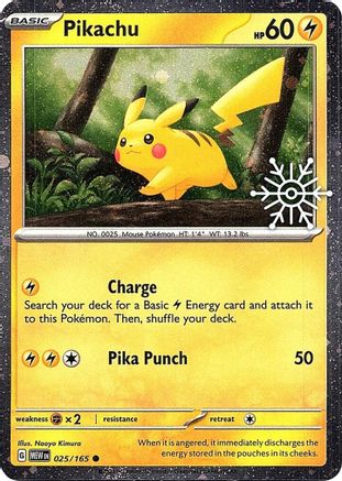 Pikachu - 025/165 (Holiday Calendar) (25) Common Holofoil