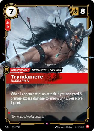 Tryndamere, Barbarian (034/298) - Origins Foil