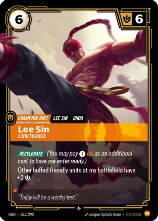 Lee Sin, Centered (151/298) - Origins Foil