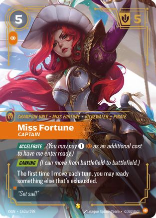 Miss Fortune - Captain (Alternate Art) (162a/298) - Origins Foil (Cabinet)