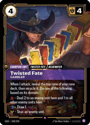 Twisted Fate, Gambler (200/298) - Origins Foil