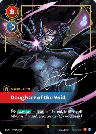 Kai'Sa, Daughter of the Void (Signature) (299*/298) - Origins Foil