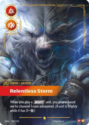 Volibear - Relentless Storm (Showcase) (300/298) - Origins Foil (Cabinet-NM)