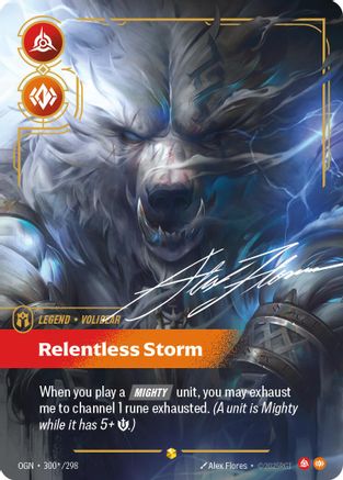 Volibear, Relentless Storm (Signature) (300*/298) - Origins Foil