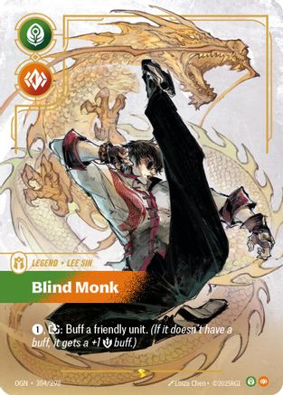 Lee Sin - Blind Monk (Showcase) (304/298) - Origins Foil (Cabinet)