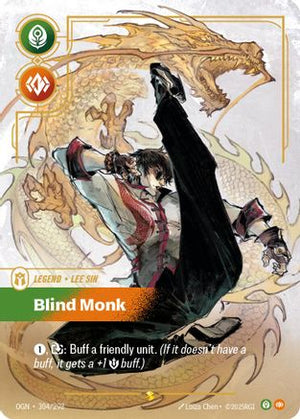 Lee Sin - Blind Monk (Showcase) (304/298) - Origins Foil (Cabinet)