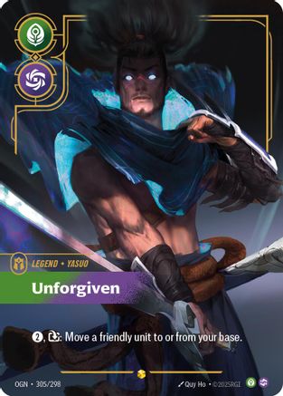 Yasuo, Unforgiven (Overnumbered) (305/298) - Origins Foil