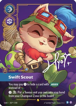 Teemo, Swift Scout (Signature) (307*/298) - Origins Foil