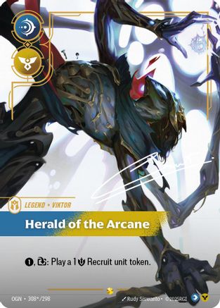Viktor, Herald of the Arcane (Signature) (308*/298) - Origins Foil