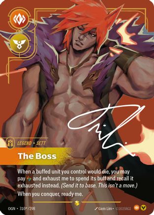 Sett, The Boss (Signature) (310*/298) - Origins Foil