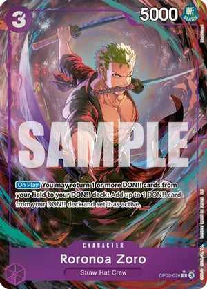 Roronoa Zoro - OP09-076 (Alternate Art) (OP09-076) - Premium Booster -The Best- Vol. 2 Foil (Cabinet-NM)