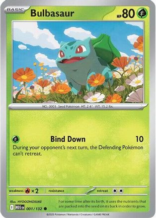 Bulbasaur - 001/132 (1) Common Reverse Holofoil