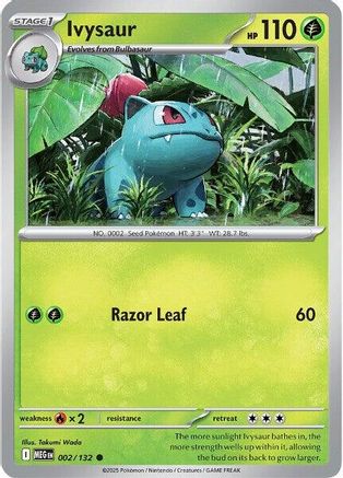 Ivysaur - 002/132 (2) Common Reverse Holofoil