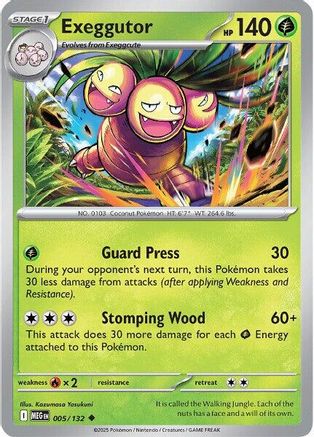 Exeggutor - 005/132 (5) Uncommon Reverse Holofoil