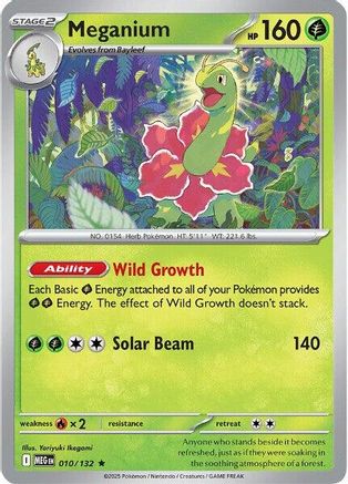Meganium (10) Rare Reverse Holofoil
