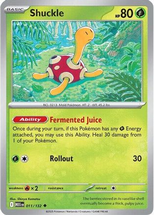 Shuckle - 011/132 (11) Uncommon Reverse Holofoil
