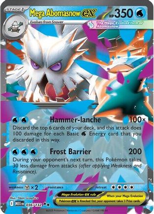 Mega Abomasnow ex - 036/132 (36) Double Rare Holofoil